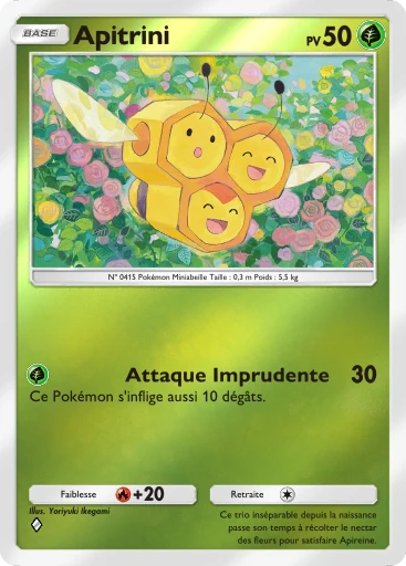 Carte Pokémon Apitrini de l'extension Booster de Luxe Méga