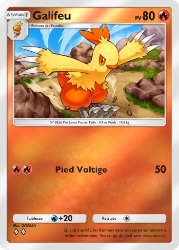 Carte Pokémon Galifeu de l'extension Booster de Luxe Méga