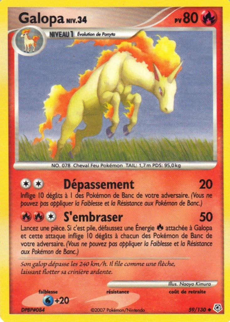 Carte Pokémon Galopa de l'extension Diamant & Perle