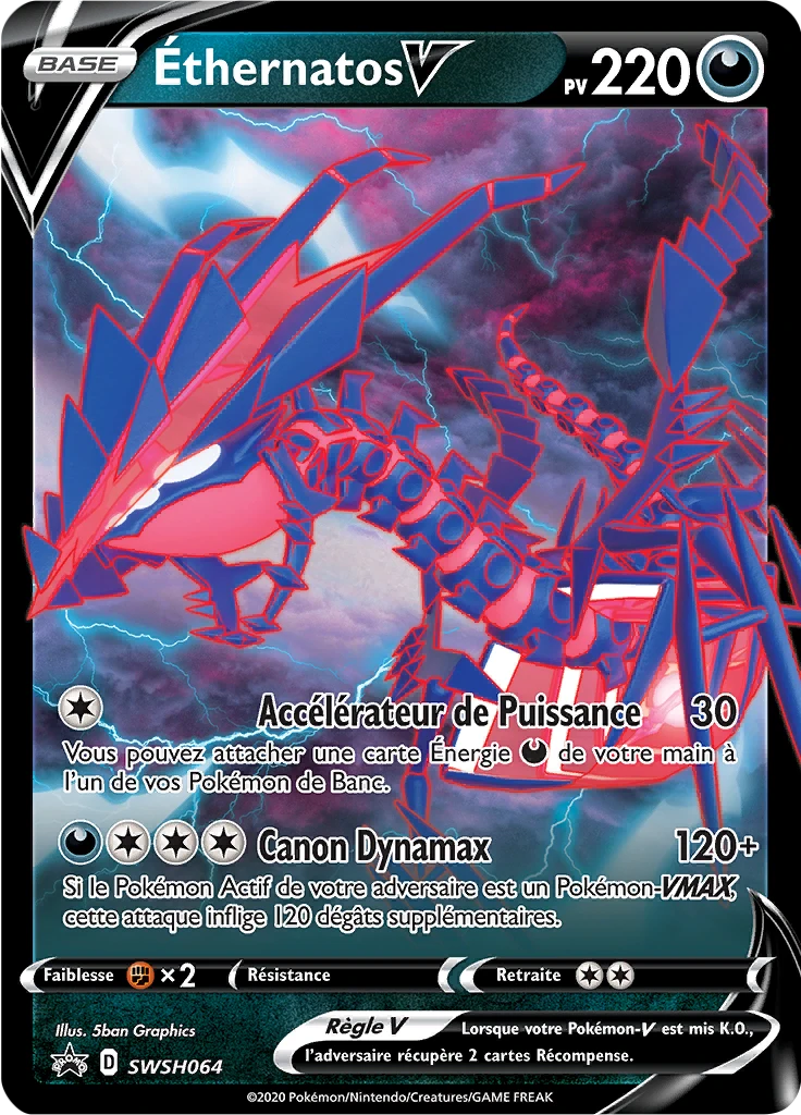 Carte Pokémon Éthernatos V de l'extension Promo SWSH
