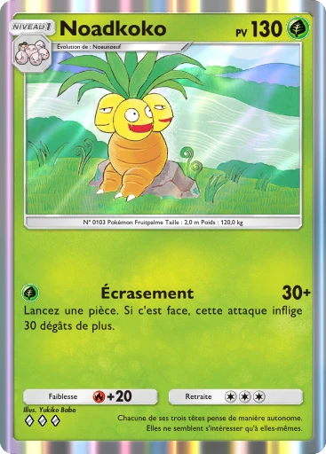 Carte Pokémon Noadkoko de l'extension Puissance Génétique