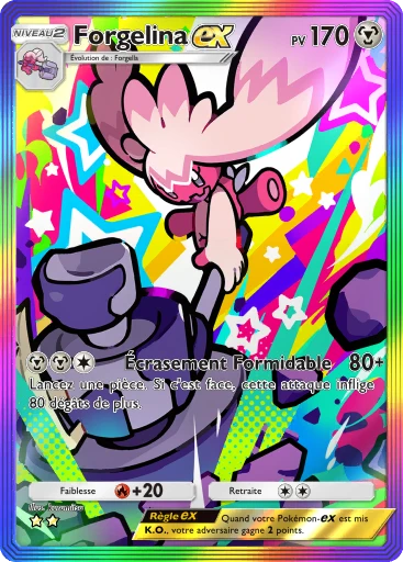 Carte Pokémon Forgelina-ex de l'extension Réjouissances Rayonnantes