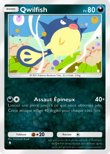 Carte Pokémon Qwilfish de l'extension Aura Palpitante