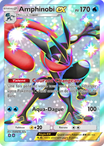 Carte Pokémon Amphinobi-ex de l'extension Aura Palpitante