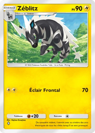 Carte Pokémon Zéblitz de l'extension Crise Interdimensionnelle