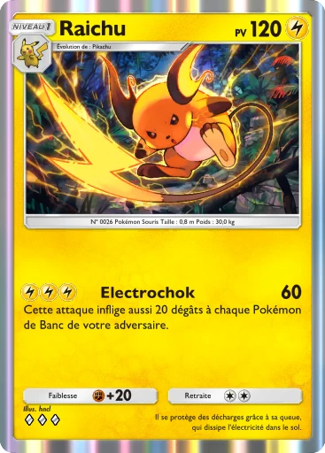 Carte Pokémon Raichu de l'extension L'Île Fabuleuse