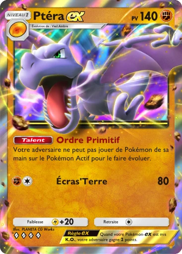 Carte Pokémon Ptéra-ex de l'extension Booster de Luxe ex