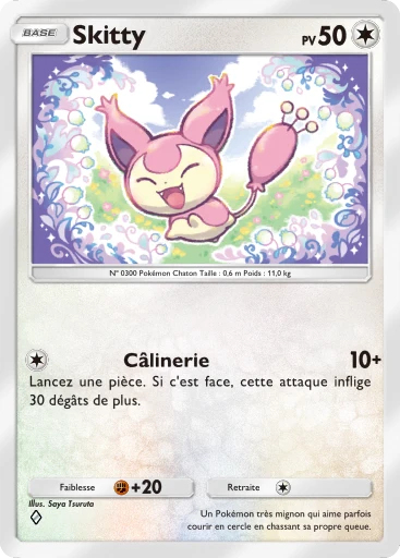 Carte Pokémon Skitty de l'extension Booster de Luxe Méga