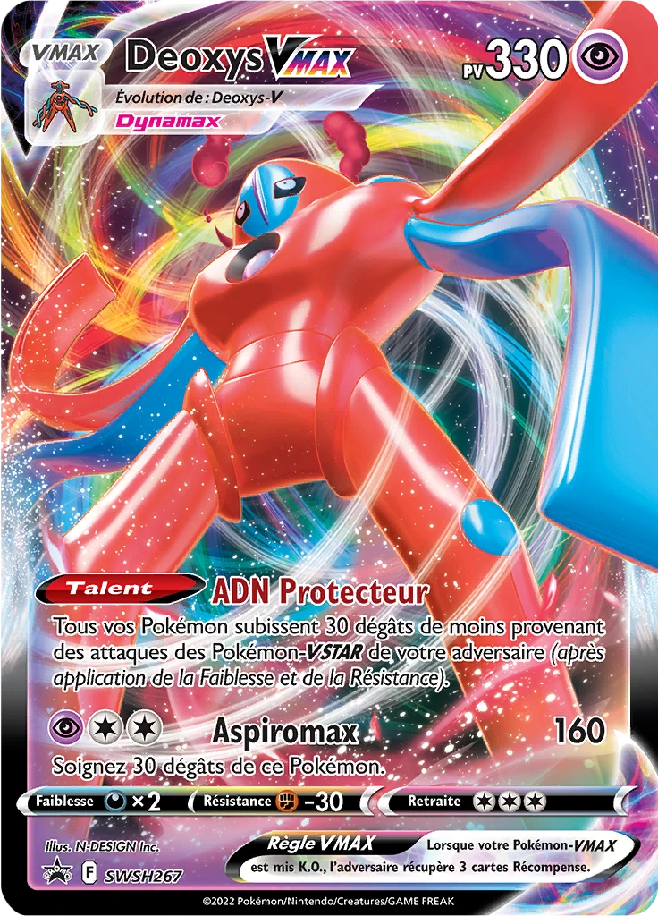 Carte Pokémon Deoxys VMAX de l'extension Promo SWSH