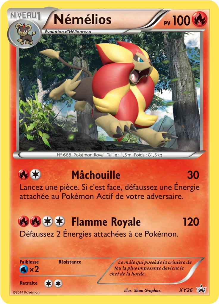 Carte Pokémon Némélios de l'extension Promo XY