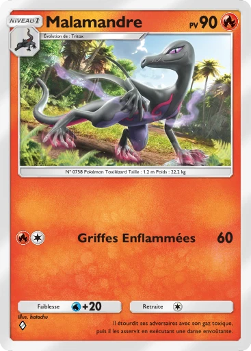 Carte Pokémon Malamandre de l'extension Puissance Génétique
