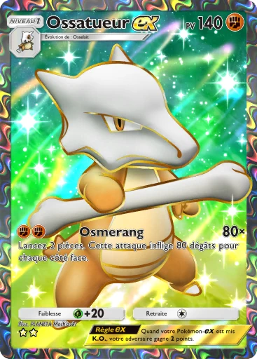 Carte Pokémon Ossatueur-ex de l'extension Puissance Génétique