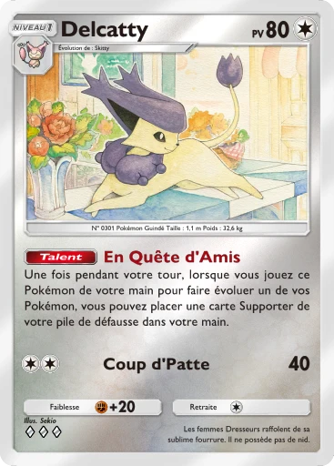 Carte Pokémon Delcatty de l'extension Booster de Luxe Méga