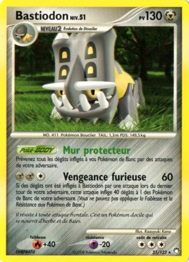 Carte Pokémon Bastiodon de l'extension Trésors Mystérieux