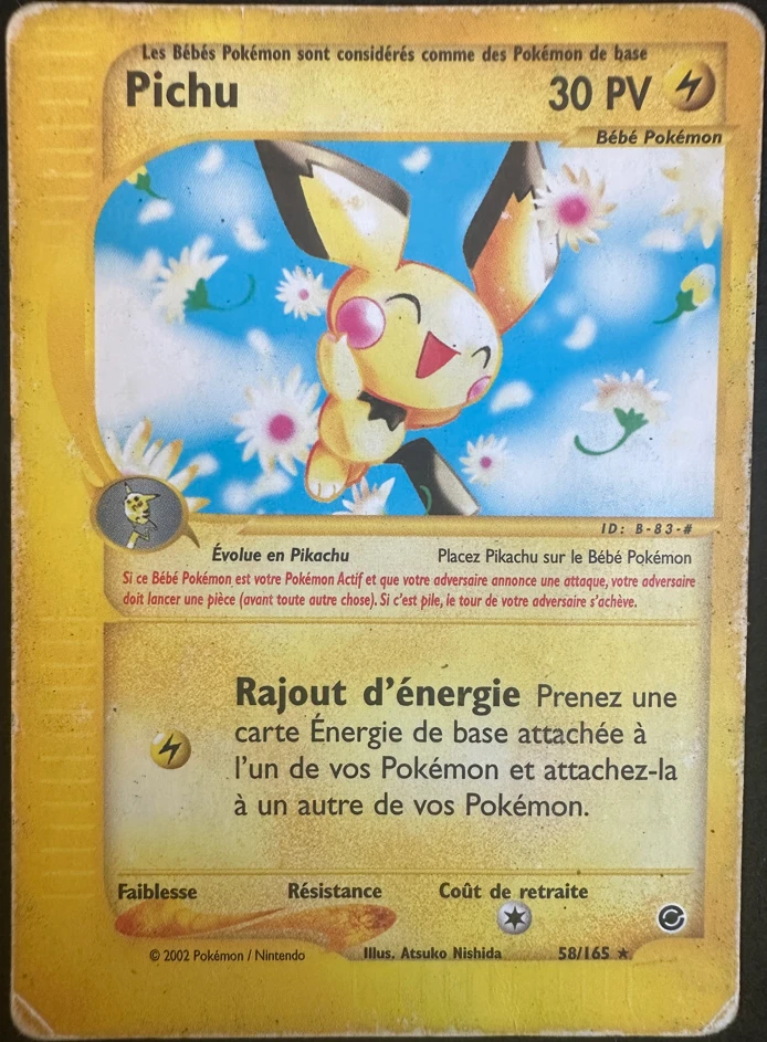 Carte Pokémon Pichu de l'extension Expedition