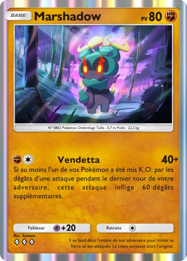 Carte Pokémon Marshadow de l'extension L'Île Fabuleuse