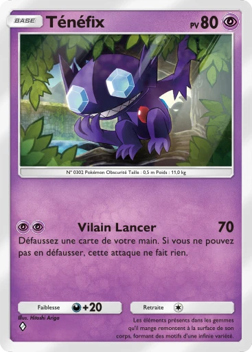 Carte Pokémon Ténéfix de l'extension Méga-Ascension