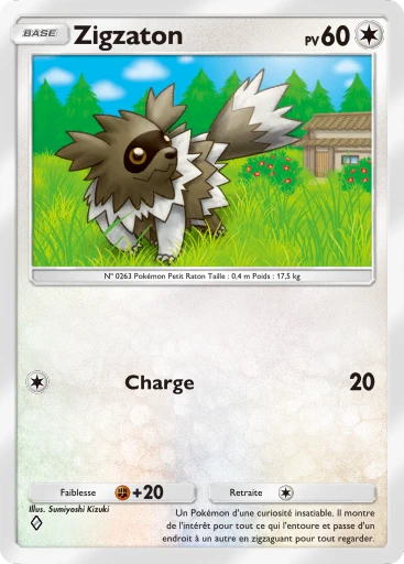Carte Pokémon Zigzaton de l'extension Méga-Ascension
