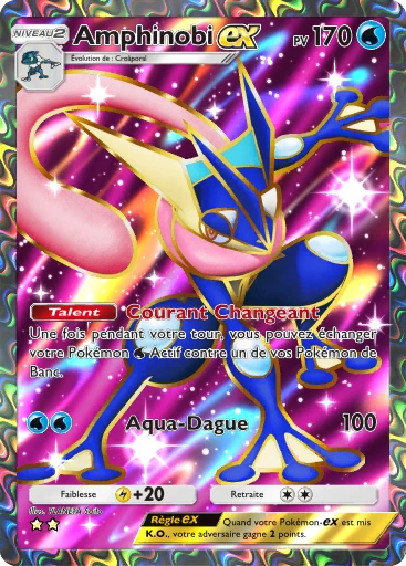 Carte Pokémon Amphinobi-ex de l'extension Méga-Ascension