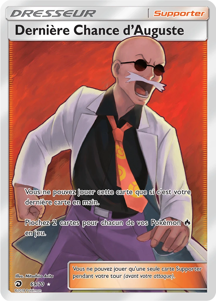 Carte Pokémon Dernière Chance d’Auguste de l'extension Majesté Des Dragons