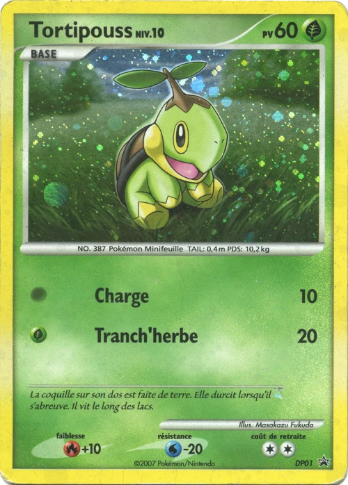 Carte Pokémon Tortipouss de l'extension Promo DP