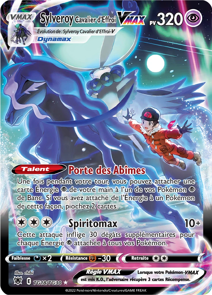 Carte Pokémon Sylveroy Cavalier d'Effroi VMAX de l'extension Astres Radieux