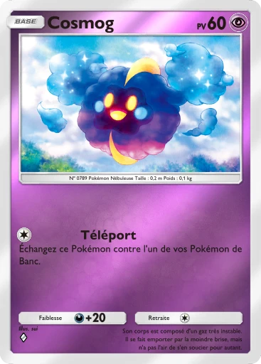 Carte Pokémon Cosmog de l'extension Booster de Luxe ex
