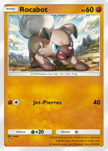 Carte Pokémon Rocabot de l'extension Crise Interdimensionnelle