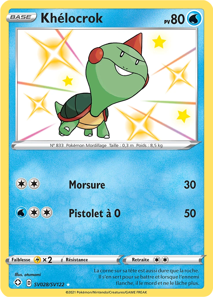 Carte Pokémon Khélocrok de l'extension Destinées Radieuses