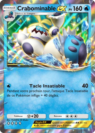 Carte Pokémon Crabominable-ex de l'extension Gardiens Astraux