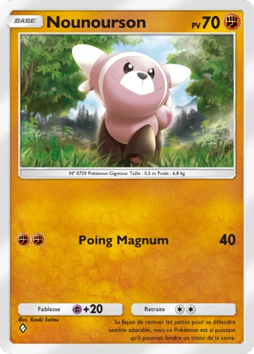 Carte Pokémon Nounourson de l'extension Méga-Ascension