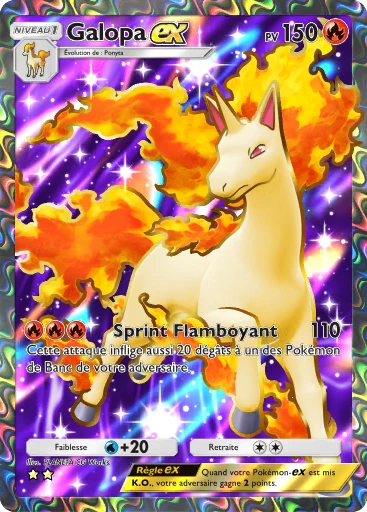 Carte Pokémon Galopa-ex de l'extension Méga-Ascension