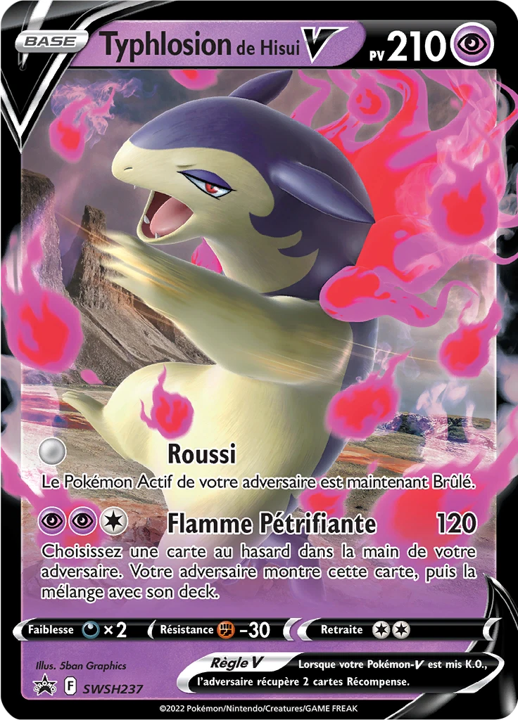 Carte Pokémon Typhlosion de Hisui V de l'extension Promo SWSH