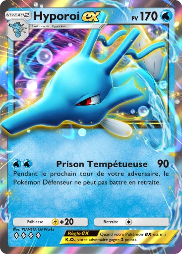 Carte Pokémon Hyporoi-ex de l'extension Booster de Luxe ex