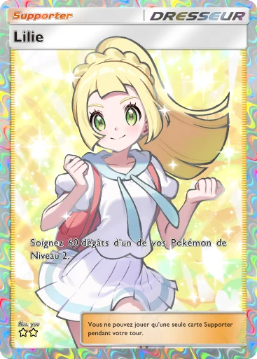 Carte Pokémon Lilie de l'extension Booster de Luxe ex
