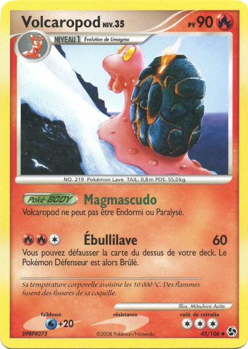 Carte Pokémon Volcaropod de l'extension Duels au Sommets