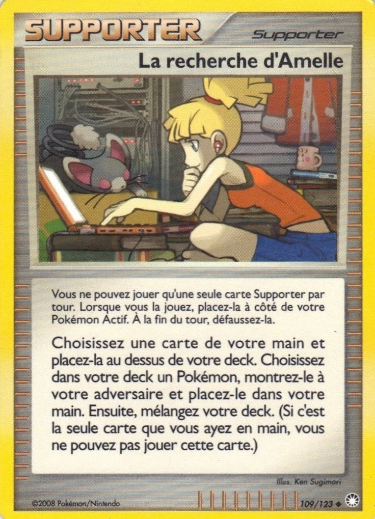 Carte Pokémon La recherche d'Amelle de l'extension Trésors Mystérieux