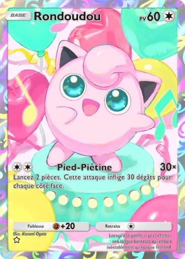 Carte Pokémon Rondoudou de l'extension Jours Heureux