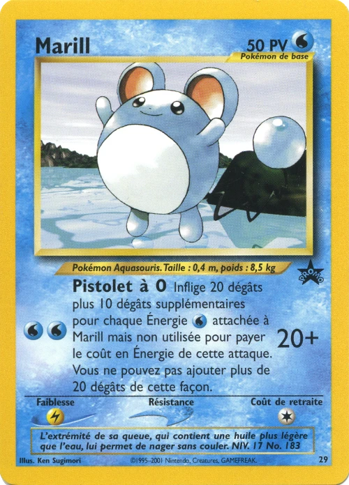 Carte Pokémon Marill de l'extension Wizards Black Star Promos