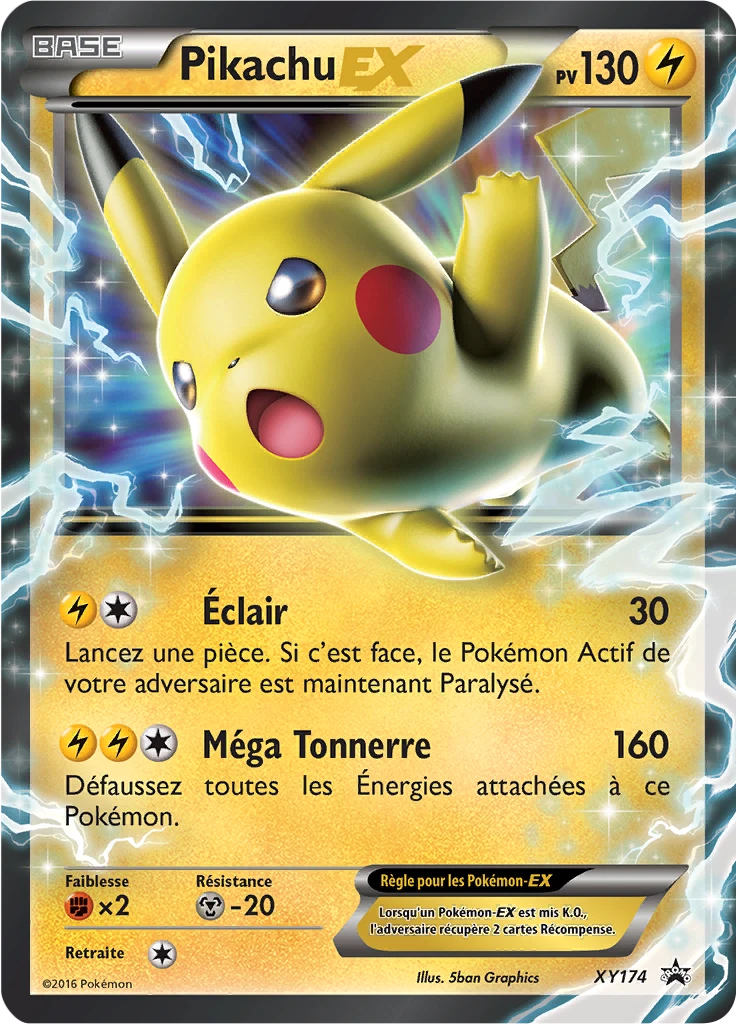 Carte Pokémon Pikachu-EX de l'extension Promo XY