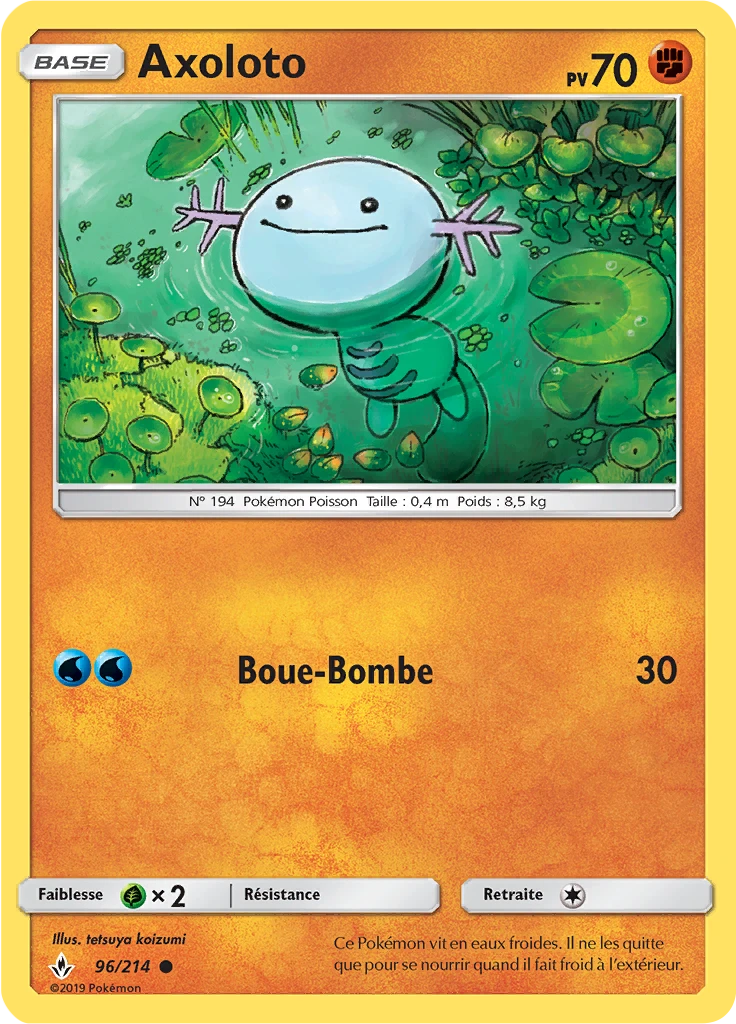 Carte Pokémon Axoloto de l'extension Alliance Infaillible