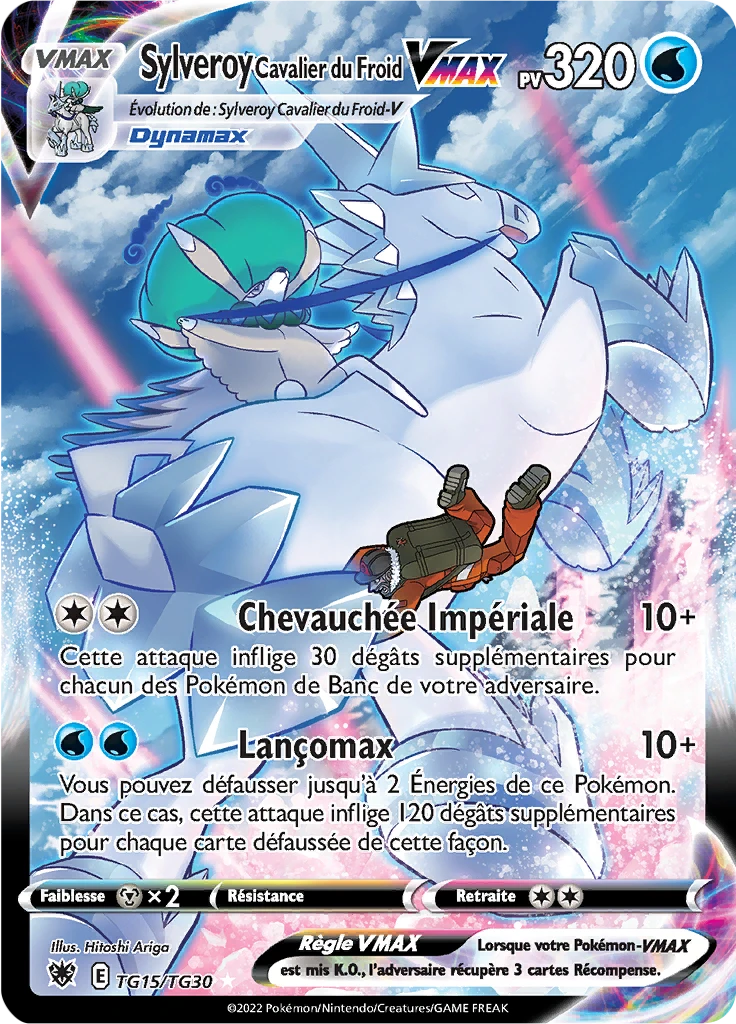 Carte Pokémon Sylveroy Cavalier du Froid VMAX de l'extension Astres Radieux