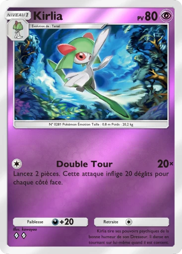 Carte Pokémon Kirlia de l'extension Booster de Luxe Méga