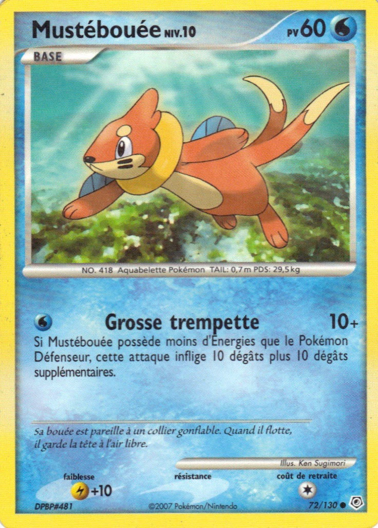 Carte Pokémon Mustébouée de l'extension Diamant & Perle