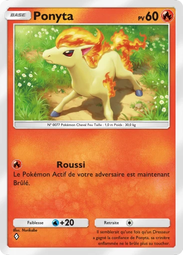 Carte Pokémon Ponyta de l'extension Méga-Rayonnement