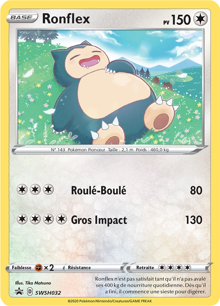 Carte Pokémon Ronflex de l'extension Promo SWSH