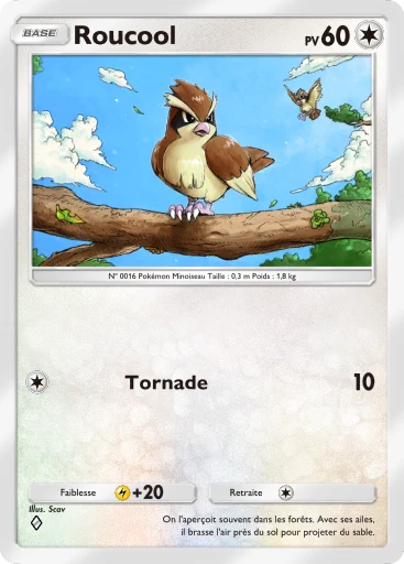 Carte Pokémon Roucool de l'extension Puissance Génétique