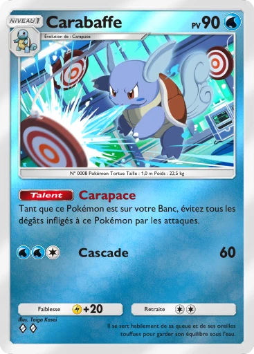 Carte Pokémon Carabaffe de l'extension Booster de Luxe Méga