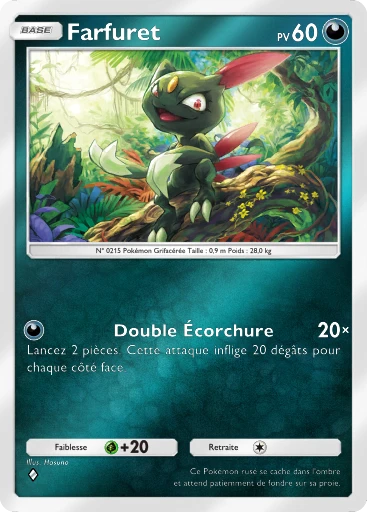 Carte Pokémon Farfuret de l'extension Booster de Luxe ex