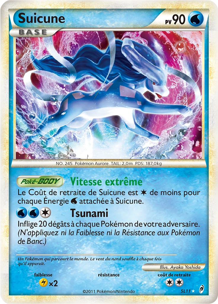 Carte Pokémon Suicune de l'extension L'appel des Légendes